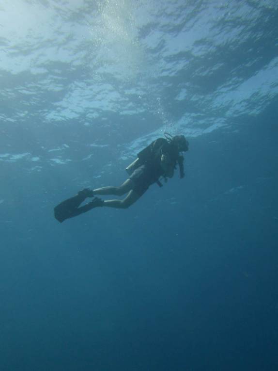 Final do segundo mergulho do dia em Isla Mujeres, no litoral do Yucatán, no sul do México